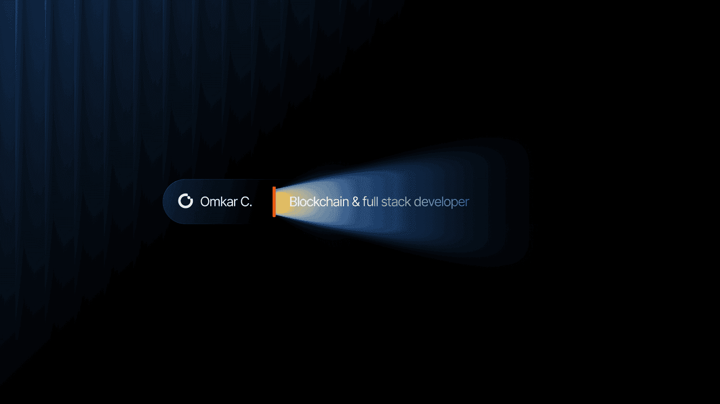 Omkar Choudhari — blockchain and full stack developer.